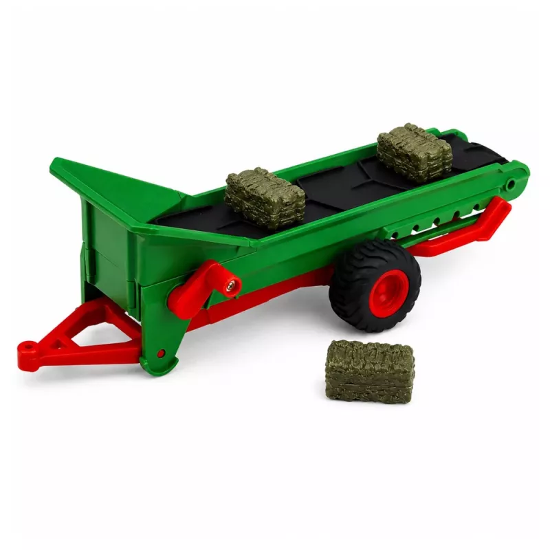 LEAN TOYS Landwirtschaftlicher Traktor mit Förderband, RC Ballenlichter, ferngesteuert, Maßstab 1:24
