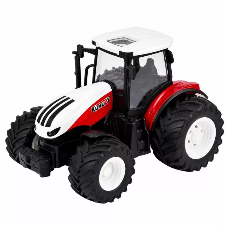 LEAN TOYS Fernbedienung Traktor mit Kipper-Anhänger, Licht, Sound 1:24