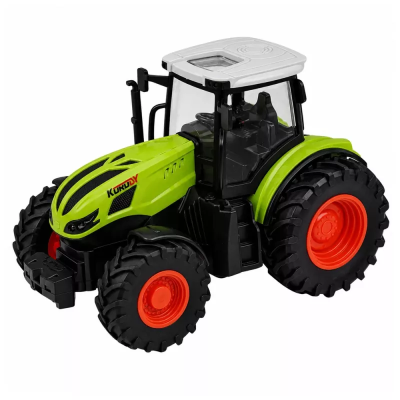 LEAN TOYS RC-Fernlenktraktor mit Forstanhänger und Holzgreifer 1:24