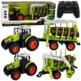LEAN TOYS RC-Fernlenktraktor mit Forstanhänger und Holzgreifer 1:24