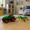 LEAN TOYS Ferngesteuerter Traktor mit Heurechen RC-Lichter 1:24