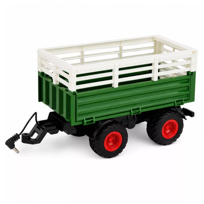 LEAN TOYS RC Landwirtschaftstraktor mit Kipper-Anhänger und Beleuchtung 1:24