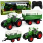 LEAN TOYS RC Landwirtschaftstraktor mit Kipper-Anhänger und Beleuchtung 1:24