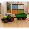 LEAN TOYS RC Landwirtschaftstraktor mit Kipper-Anhänger Grün 1:24