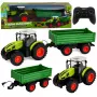 LEAN TOYS RC Landwirtschaftstraktor mit Kipper-Anhänger Grün 1:24