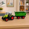 LEAN TOYS RC Landwirtschaftstraktor mit Kipper-Anhänger und Beleuchtung 1:24