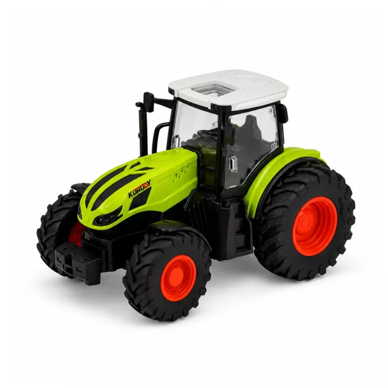LEAN TOYS RC Landwirtschaftstraktor mit Kipper-Anhänger und Beleuchtung 1:24