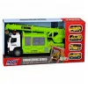LEAN TOYS Truck mit Kran und Fahrzeugtransporter Licht Sound Grün