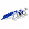 LEAN TOYS Landwirtschaftlicher Mähdrescher mit Schneidwerk und Pflug, Bauernfiguren, Pferd, Licht und Sound, 4-teilig