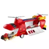LEAN TOYS Große faltbare Feuerwehr-Transportflugzeug mit Fahrzeugen, Lichtern und Geräuschen