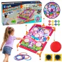 LEAN TOYS 4-in-1 Unicorn Target Toss Game mit Ringen und Scheiben