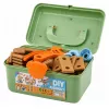 LEAN TOYS Schraubendreher-Baukasten mit Bausteinen im Koffer, 190 Teile