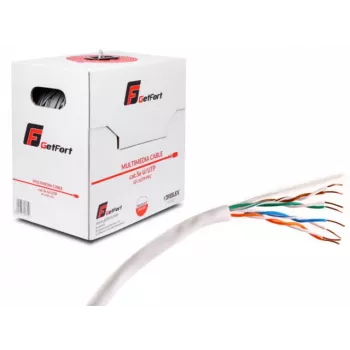 GETFORT Premium Cat.5e U/UTP PVC Netzwerkkabel 500m Grau