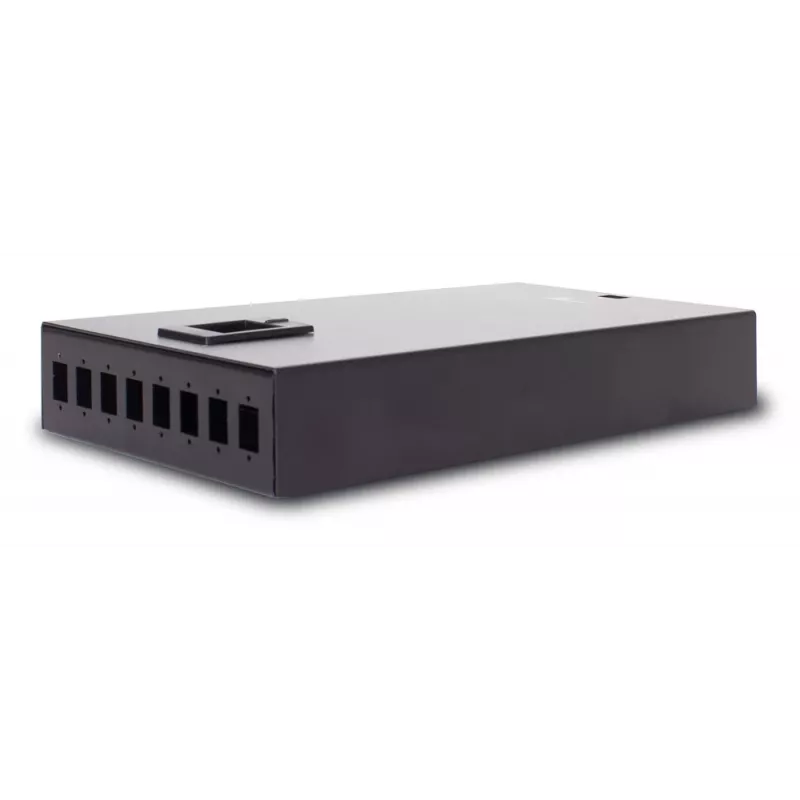 GETFORT GF-FO-PSN2-8SX Glasfaser-Patchpanel, 8xSC/PC Simplex, Wandmontage, Grau