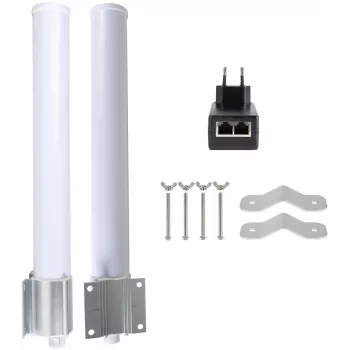 GETFORT GF-ANT-360 Omnidirektionale Antenne 12 dBi 2,4-2,5 GHz N-Buchse Weiß