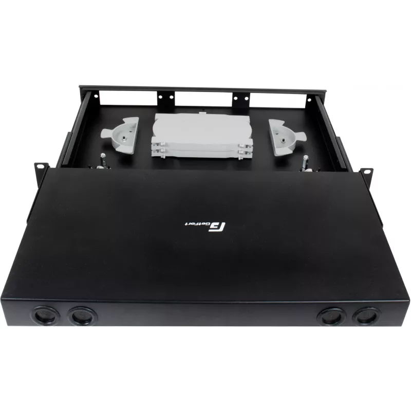 GETFORT GF-FO-MOD 1U 19-Zoll Rack-Mount Glasfaser-Patchpanel, 3 Moduleinschübe, Schwarz