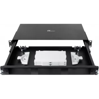GETFORT GF-FO-MOD 1U 19-Zoll Rack-Mount Glasfaser-Patchpanel, 3 Moduleinschübe, Schwarz