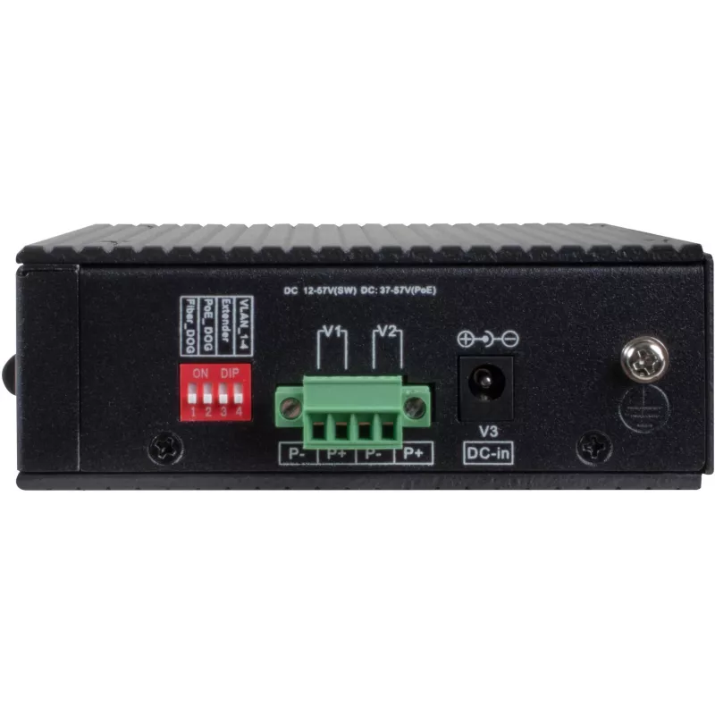 GETFORT GF-110-4PG-1G-1S Industrial PoE+ Switch, 4x PoE+ 10/100/1000Base-T + 1x 10/100/1000Base-T + 1x 1000Base-X SFP, -40°C bis 80°C, DIN-Schiene, 65W PoE-Budget