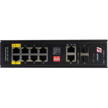 GETFORT GF-110-8PG-2G-2S Industrial PoE+ Switch, 8x PoE+ Gigabit + 2x Gigabit + 2x SFP, -40°C bis 80°C