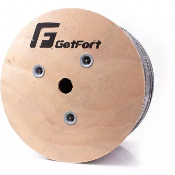 GETFORT Cat.5e U/UTP Außenkabel mit Tragseil 305m Schwarz
