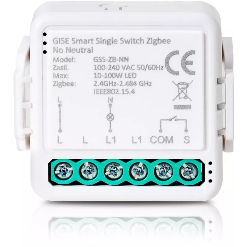 GISE Smart Single Relay Module (No Neutral) Zigbee Tuya GSS-ZB-NN