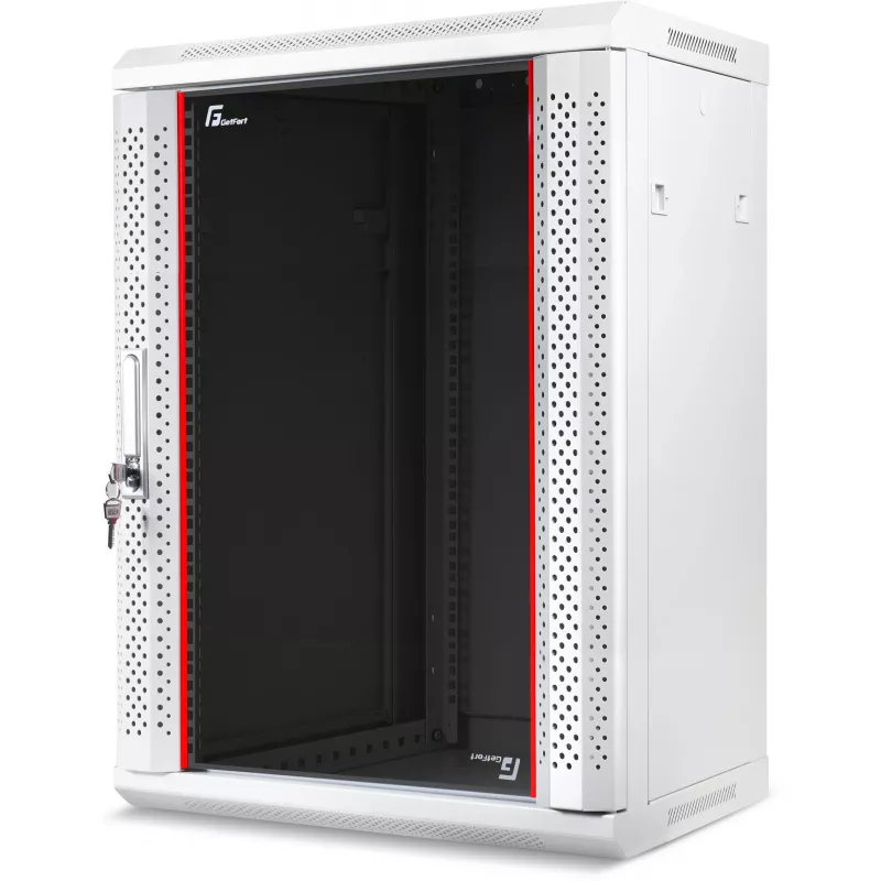 GETFORT CALI 19-Zoll 15U Wandmontierter Server-Rack-Schrank 600x450mm Grau