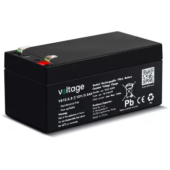 VOLTAGE AGM Batterie 12V 3,5Ah VE12-3.5 (6-9 Jahre Lebensdauer)