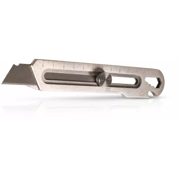 Getfort 6-in-1 Falt-Universalmesser mit Schnellwechselklinge, SK5-Stahl, Aluminiumgriff, Schwarz/Silber