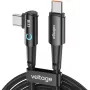 Voltage PowerAngle USB-C auf USB-C Kabel 100W PD 2m Schwarz