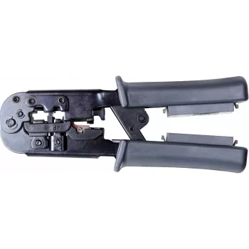 Getfort Netzwerkkabel-Crimper 8P8C/RJ-45, 6P6C/RJ-12, 6P4C/RJ-11 mit integriertem Tester