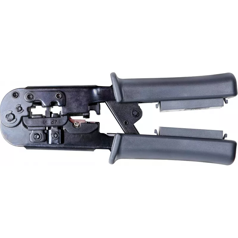 Getfort Netzwerkkabel-Crimper 8P8C/RJ-45, 6P6C/RJ-12, 6P4C/RJ-11 mit integriertem Tester