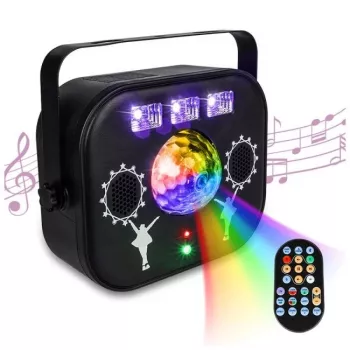 LIGHT4ME MULTIBOX Multi-Effekt LED-Globus Disco-Laser