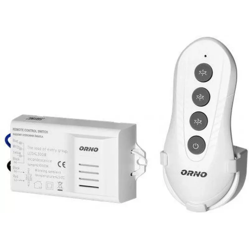 ORNO OR-GB-447 Funk-Lichtsteuerung 1-Kanal Funkfernbedienungsset 433,92 MHz 1000W