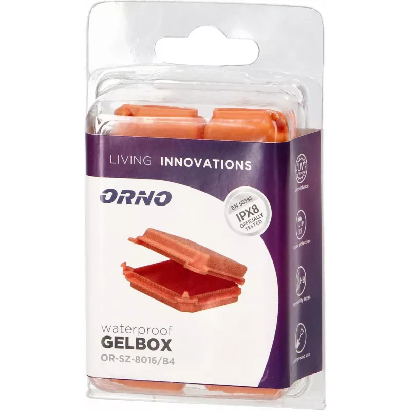 ORNO Gelgefüllte Schutz-Abzweigdose IPX8, klein, Blisterpackung, 4 Stück OR-SZ-8016/B4