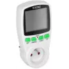 VIRONE EM-4 Einphasen-Energiezähler mit LCD-Display, 16A, 3680W, Schuko-Stecker