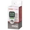 VIRONE EM-4 Einphasen-Energiezähler mit LCD-Display, 16A, 3680W, Schuko-Stecker