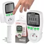 VIRONE EM-4 Einphasen-Energiezähler mit LCD-Display, 16A, 3680W, Schuko-Stecker