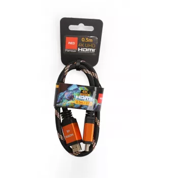 HDMI-HDMI Kabel Opticum RED 4K UHD - 0,5 m (v2.0)