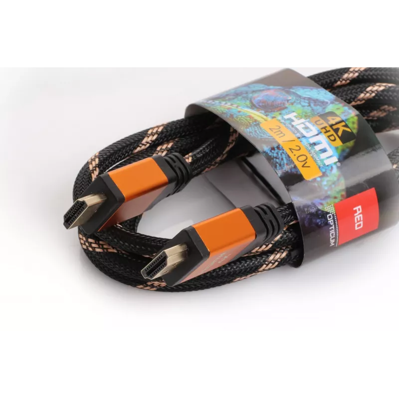 HDMI-HDMI Kabel Opticum RED 4K UHD - 0,5 m (v2.0)