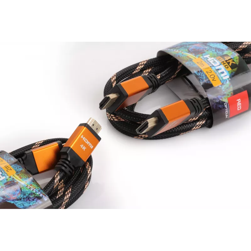HDMI-HDMI Kabel Opticum RED 4K UHD - 0,5 m (v2.0)