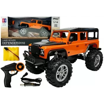 Double E Fernsteuerauto Land Rover Defender R/C Orange 1:14