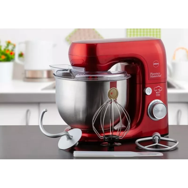 Eldom WRK1250 Chef Multifunktions-Küchenmaschine, 1500 W, 2,5 L, Edelstahlschüssel, LCD-Display, integrierte Waage
