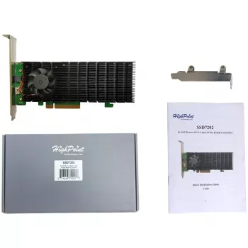 HIGHPOINT 3rd-Gen NVMe SSD7202 1TB M.2 NVMe PCIe Gen3 x4 Interne SSD