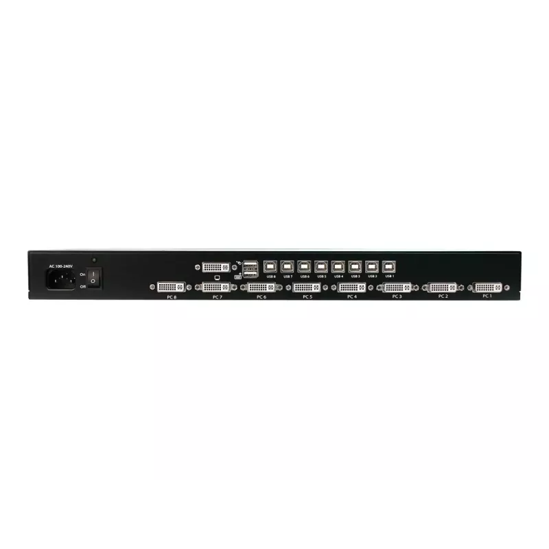 StarTech.com 8 Port 1U DVI USB KVM Switch - 8-fach DVI-I / USB-B Switch für Rackmontage