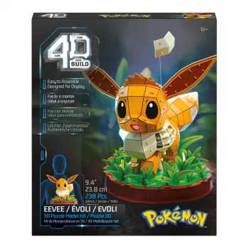 SPINMASTER 4D Build - Pokémon Eevee 3D Puzzle Model Kit (83 Teile)