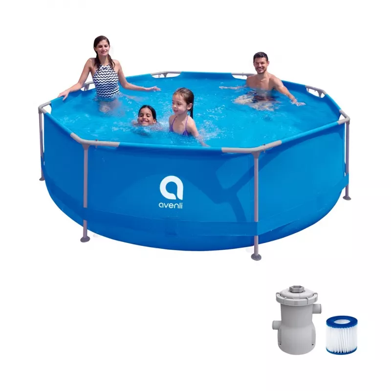 Avenli Rundrahmen-Pool 305x76 cm Set mit Filterpumpe