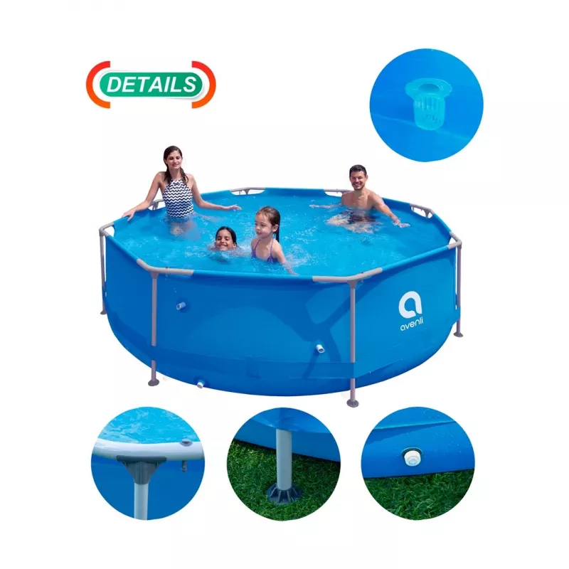Avenli Rundrahmen-Pool 305x76 cm Set mit Filterpumpe