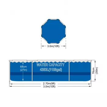 Avenli Rundrahmen-Pool 305x76 cm Set mit Filterpumpe