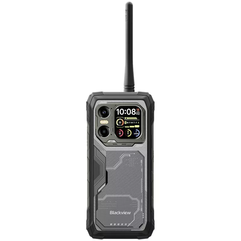 Blackview XPLORE 1 Walkie-Talkie 22 km 5G Robustes Telefon 6,78 Zoll FHD 2460x1080 120Hz + 2,01 Zoll 296x240 12+256 GB MTK Dimensity 7050 Octa-Core 2,4 GHz Kamera 50+64+20 MP Nachtsicht 20000 mAh NFC Gorilla Glass 5 Android 15 MIL-STD Schwarz