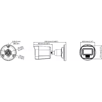 Hikvision DS-2CE16D0T-LPFS(2.8mm) 2MP IR Mini Bullet Kamera, 4-in-1 Videoausgang, IP67